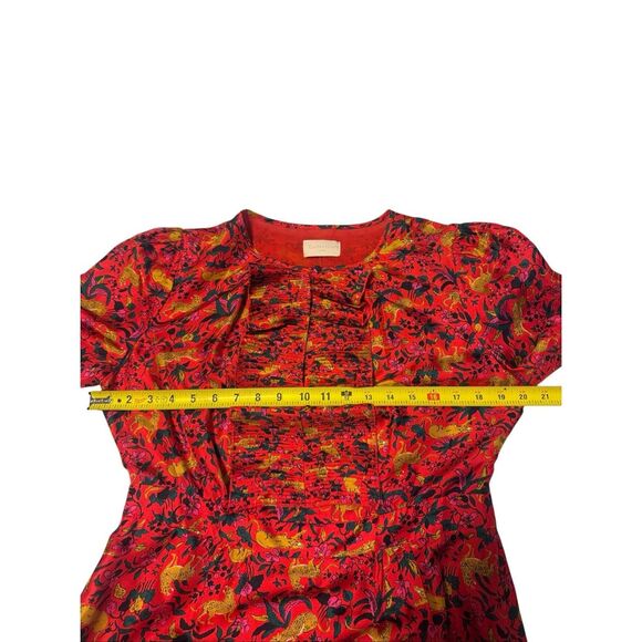 J. crew collection size M leopard red print holiday dress - EUC - Picture 7 of 11